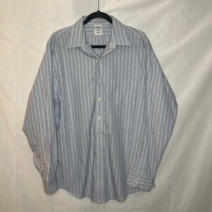 BROOKS BROTHERS SLIM FIT STRIPE DRESS SHIRT (NECK: 16)